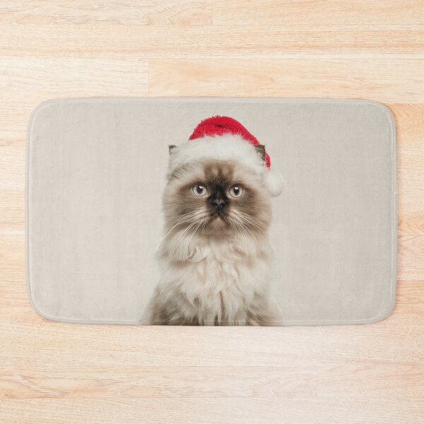 Item preview, Himalayan cat with Christmas Hat – Festive Himalayan cat Xmas Design designed and sold by LazyOwlStore.