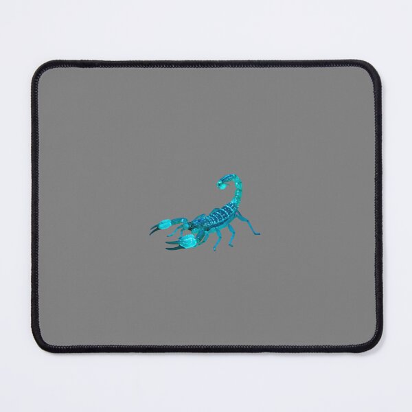 Item preview, Bioluminescent Scorpion Photograph Glowing in Electric Blue and Turquoise on Dark Ground designed and sold by PixelVibe782.