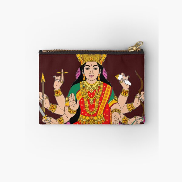 Item preview, Goddess Veer Lakshmi Digital Painting | Diwali Special Hindu Wall Art | Courage & Prosperity Artwork designed and sold by Harshit_Digital_Arts.