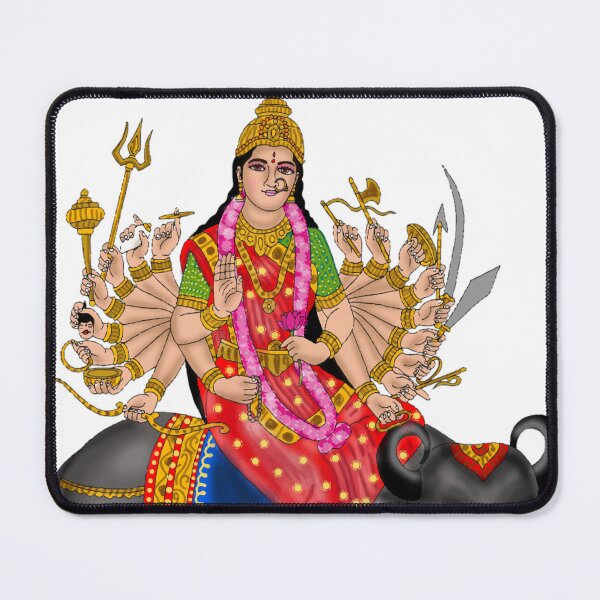 Item preview, Goddess Vihat Mata Digital Painting | Divine Shakti Artwork | Hindu Devotional Wall Art designed and sold by Harshit_Digital_Arts.