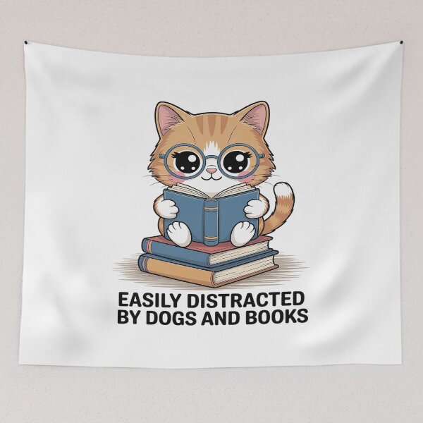 Item preview, Easily Distracted By Dogs And Books designed and sold by procionartss.