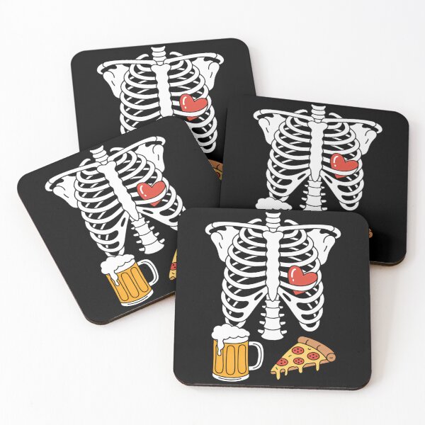 Item preview, Skeleton Pizza Beer Funny Halloween Pregnancy designed and sold by savrmiller.