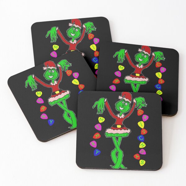 Item preview, Green Retro Cartoon Christmas Mischief designed and sold by ExcitingWright.
