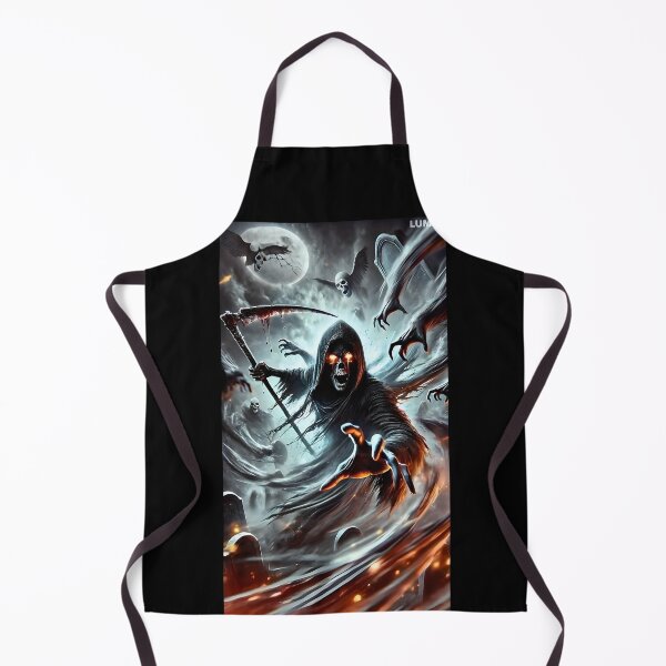 Item preview, Grim Reaper Horror Art – Dark Evil Skull with Scythe designed and sold by kaleevfidonea.
