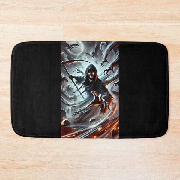 Item preview, Grim Reaper Horror Art – Dark Evil Skull with Scythe designed and sold by kaleevfidonea.