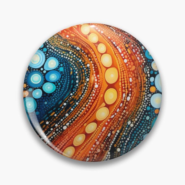 Item preview, Aboriginal Inspired Dot Art - Large Lava Flow designed and sold by GrinGalore.