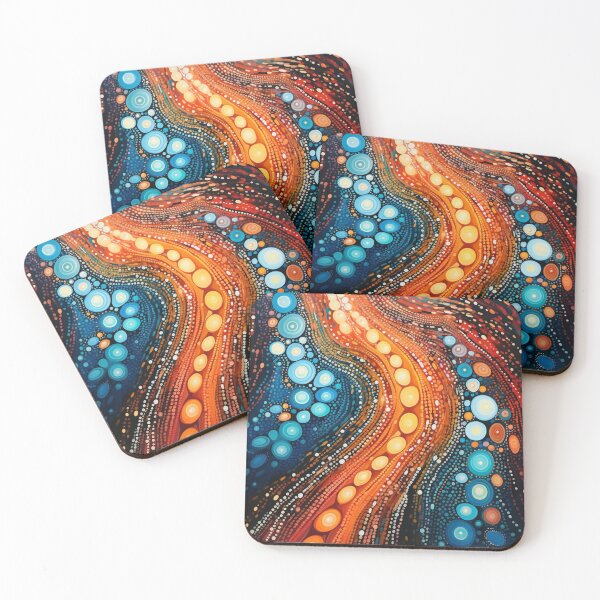 Item preview, Aboriginal Inspired Dot Art - Large Lava Flow designed and sold by GrinGalore.