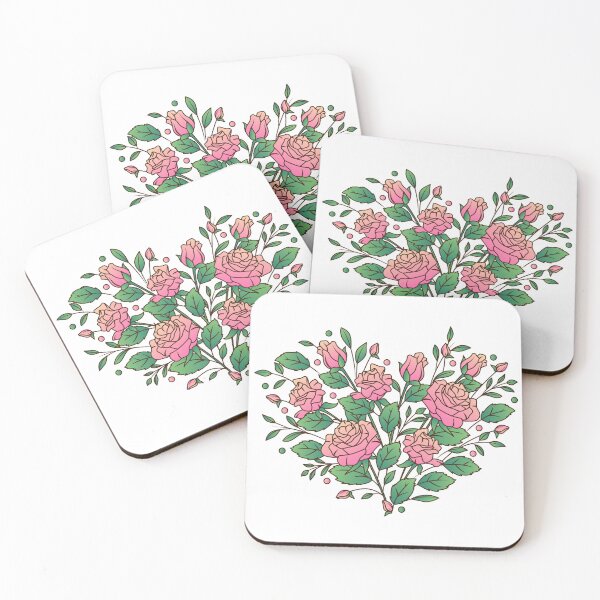 Item preview, Heart of Roses Floral Illustration designed and sold by ColorloomArt.