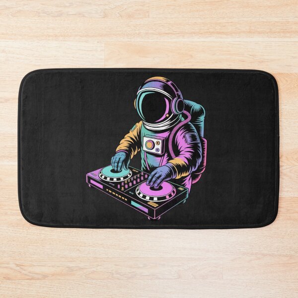 Item preview, DJ Turntable Astronaut – Hip-Hop Neon Space Music Design designed and sold by ColorSplash123.