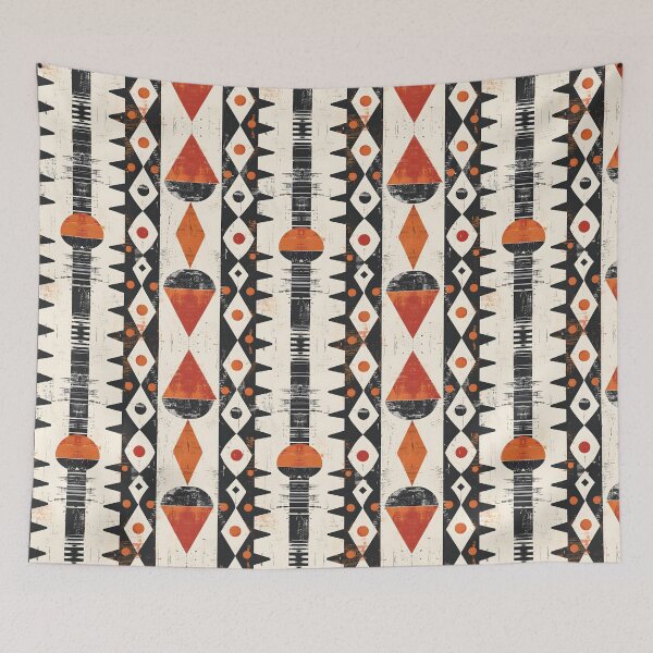 Item preview, Tribal Geometric Pattern with Vintage Texture designed and sold by Jackflash2023.