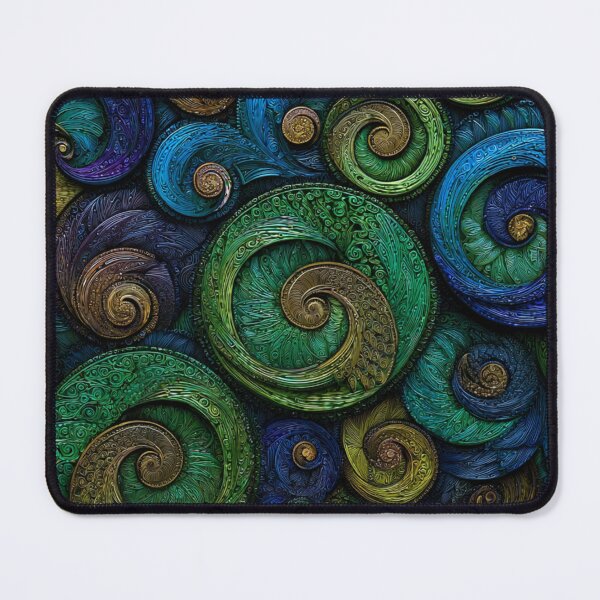 Item preview, New Zealand Māori Paua Pattern Koru Design 550 designed and sold by GrinGalore.