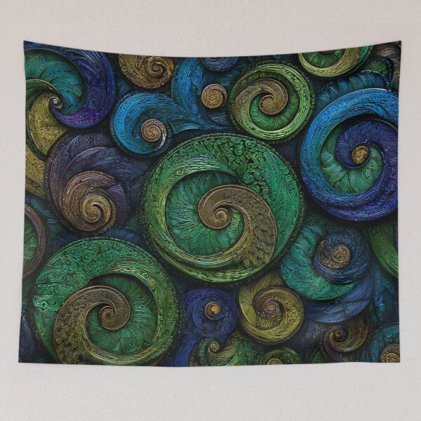 Item preview, New Zealand Māori Paua Pattern Koru Design 550 designed and sold by GrinGalore.