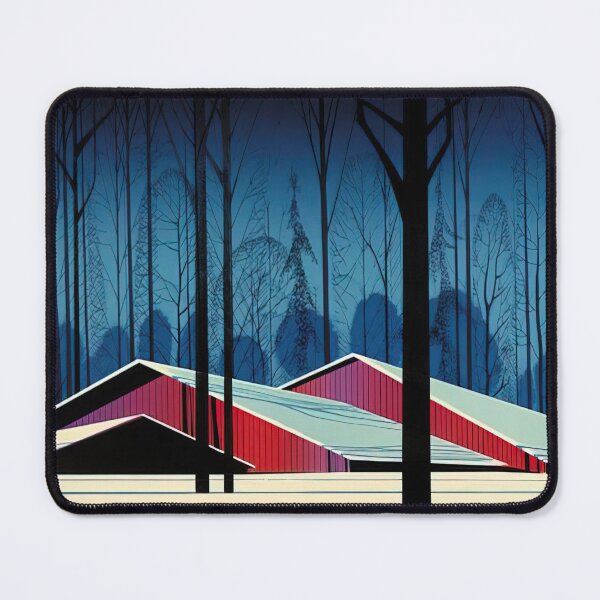 Item preview, Winter Barns By Eyvind Earle designed and sold by Sirintyfree.