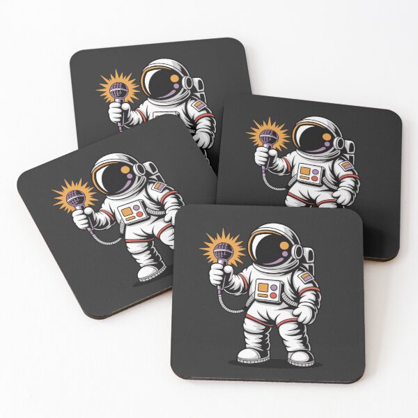 Item preview, Rap Mic Astronaut – Hip-Hop Neon Space Explorer Design designed and sold by ColorSplash123.