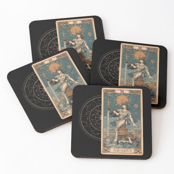 Item preview, zodiac signs, aquarius, vintage card, a gift for everyone, designed and sold by miro-bob-design.