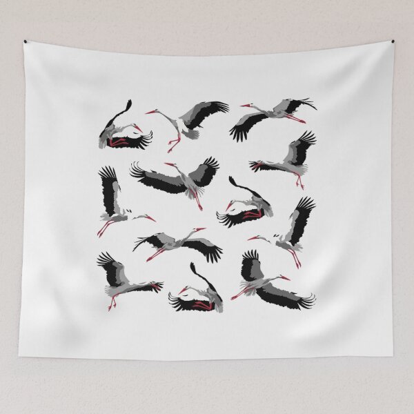 Item preview, Storks Pattern Tapestry 	 designed and sold by xwrpalva28.