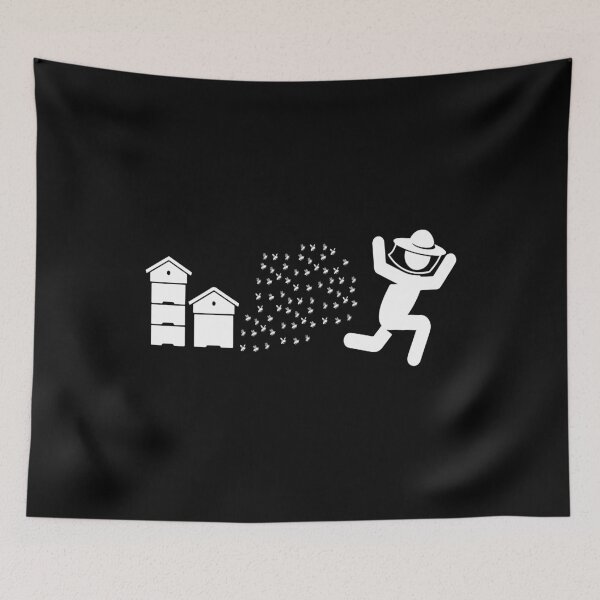 Item preview, Beekeeper Chased by Bees Funny Running Beekeeper designed and sold by treasure-crafts.