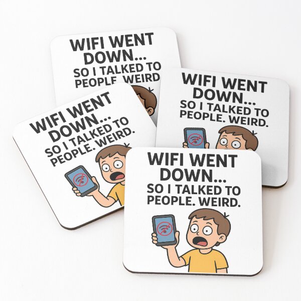 Item preview, Funny WiFi Sticker – WiFi Went Down So I Talked to People – Tech Humor designed and sold by Memefuel25.
