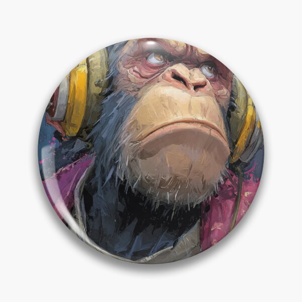 Item preview, Dj Monkey Thinker Colorful Copic Marker With Headphones designed and sold by GrinGalore.