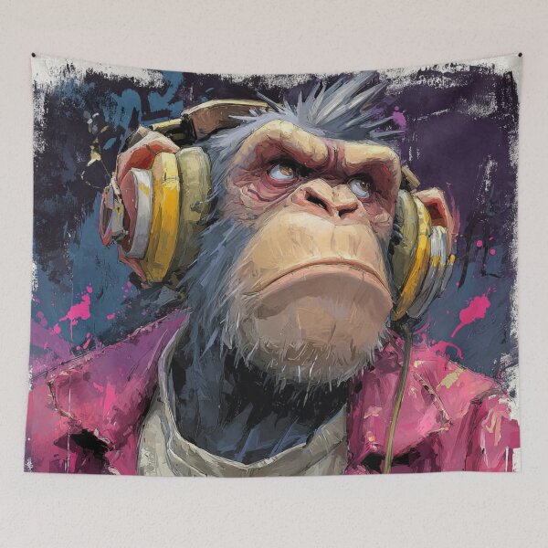 Item preview, Dj Monkey Thinker Colorful Copic Marker With Headphones designed and sold by GrinGalore.