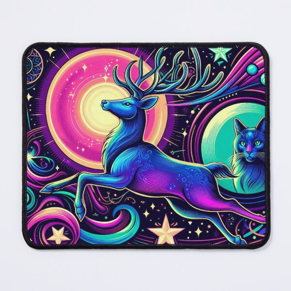 Item preview, Mystic deer and cat designed and sold by Dogandesighn.