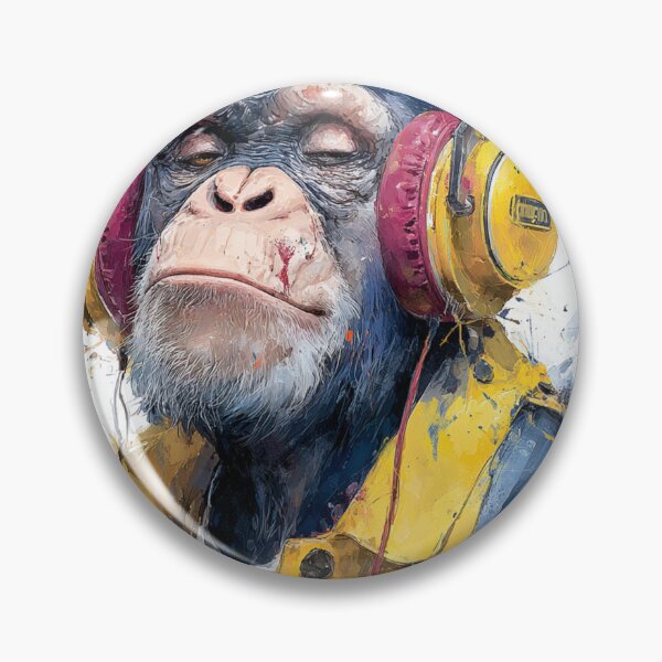 Item preview, Dj Monkey Thinker Copic Marker Art designed and sold by GrinGalore.