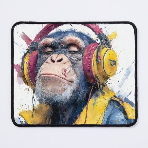 Item preview, Dj Monkey Thinker Copic Marker Art designed and sold by GrinGalore.