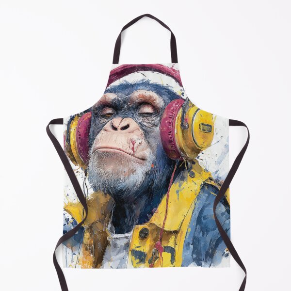 Item preview, Dj Monkey Thinker Copic Marker Art designed and sold by GrinGalore.