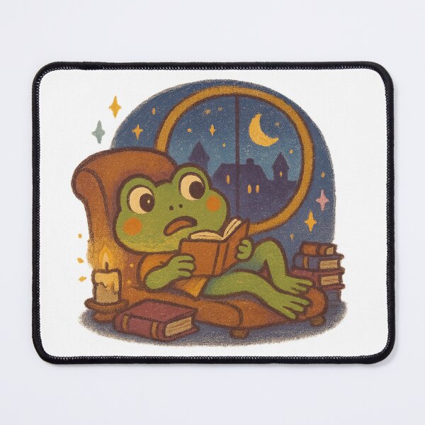 Item preview, Cozy Frog Reading by Moonlight designed and sold by MythicPixel.