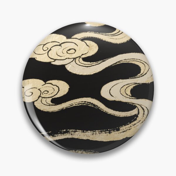 Item preview, Auspicious Golden Ink Cloud Swirls designed and sold by zzz888.