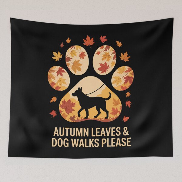 Item preview, Autumn Dog Paw Fall Dog Lovers Cute designed and sold by tearbytea.