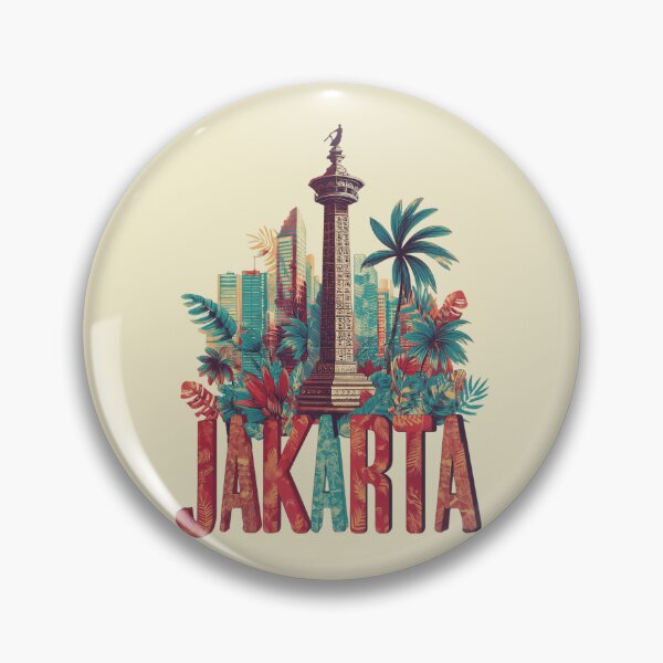 Item preview, Jakarta – National Monument & Skyline Tropical Design designed and sold by Meiersbeste.