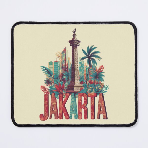 Item preview, Jakarta – National Monument & Skyline Tropical Design designed and sold by Meiersbeste.