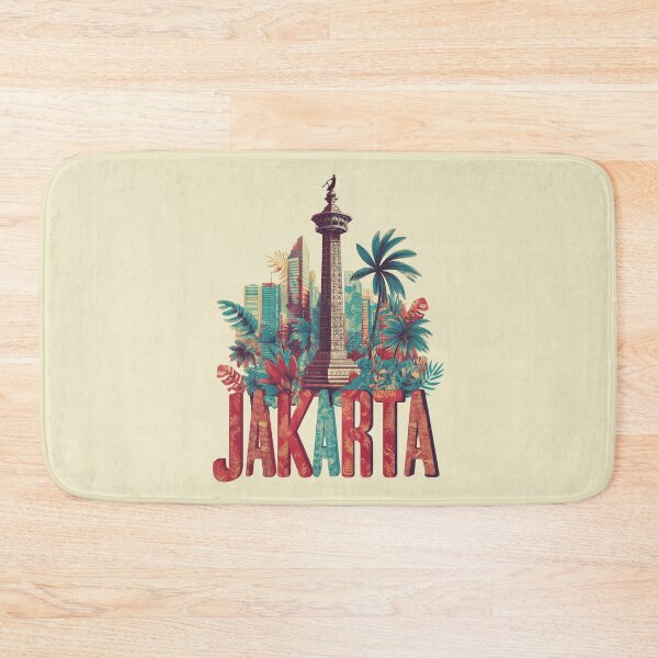 Item preview, Jakarta – National Monument & Skyline Tropical Design designed and sold by Meiersbeste.