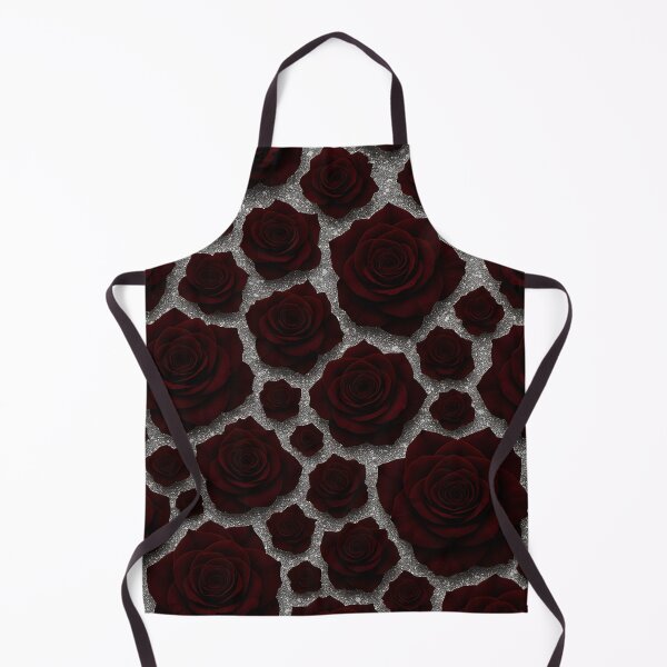 Item preview, Dark Red Roses on White Seamless Pattern designed and sold by SassyArtistry.