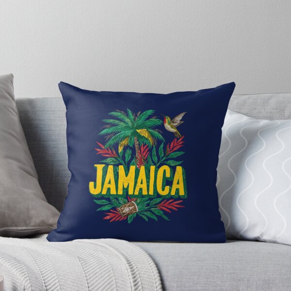 Item preview, Jamaica – Tropical design with palm tree, drum & hummingbird designed and sold by Meiersbeste.