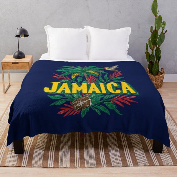 Item preview, Jamaica – Tropical design with palm tree, drum & hummingbird designed and sold by Meiersbeste.