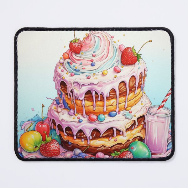 Item preview, Colorful Ice Cream Cake | Sweet Dessert Fantasy Art designed and sold by Ani-24.