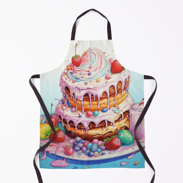 Item preview, Colorful Ice Cream Cake | Sweet Dessert Fantasy Art designed and sold by Ani-24.