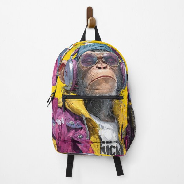 Item preview, Stylish Dj Monkey Thinker Glasses With Headphones Art designed and sold by GrinGalore.