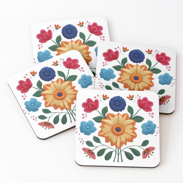 Item preview, Traditional Mexican Floral Embroidery 29 designed and sold by Tom-Johnson.