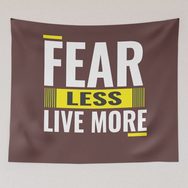 Item preview, Fear less live more t-shirt | motivation tee designed and sold by Nigflute.