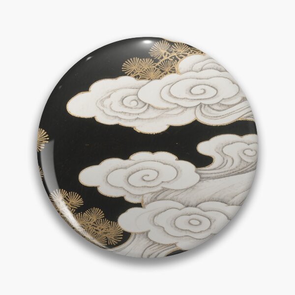 Item preview, Golden Pine & Auspicious Clouds on Dark Canvas designed and sold by zzz888.