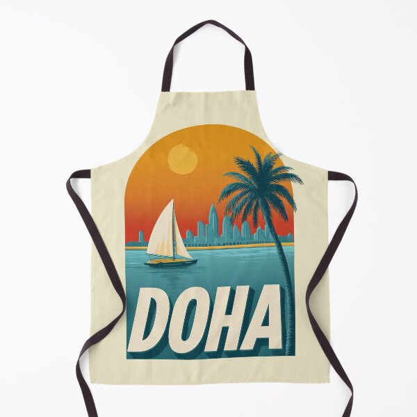 Item preview, Doha – skyline, palm tree & dhow boat design designed and sold by Meiersbeste.