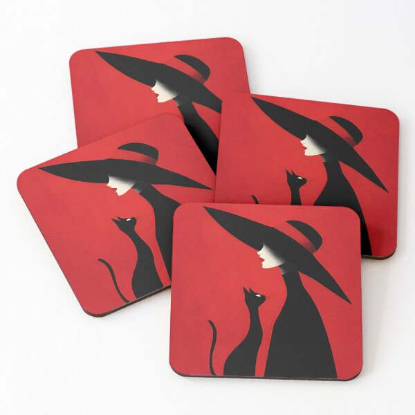 Item preview, Red Silhouette with Black Cat designed and sold by daila70.