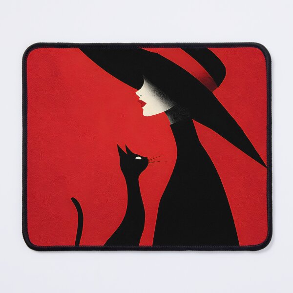 Item preview, Red Silhouette with Black Cat designed and sold by daila70.