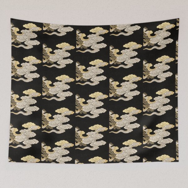 Item preview, Golden Pine and Auspicious Cloud Tapestry designed and sold by zzz888.