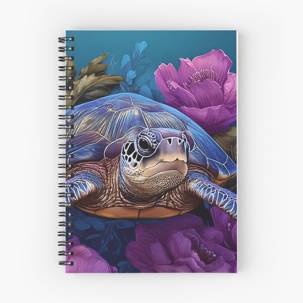 Item preview, Sea Turtle with Pink Coral Flowers designed and sold by SassyArtistry.
