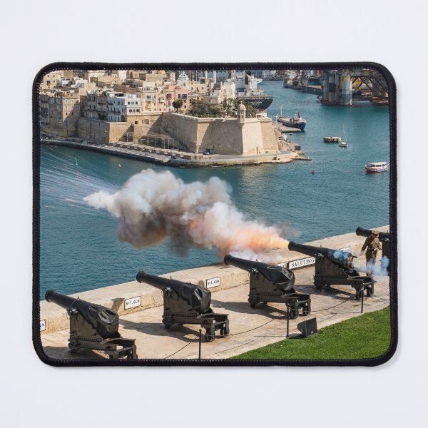 Item preview, Malta Saluting Battery Cannon Fire Valletta Mediterranean Island designed and sold by eclecTEEq.