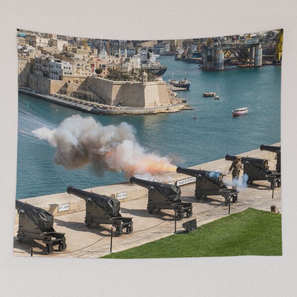 Item preview, Malta Saluting Battery Cannon Fire Valletta Mediterranean Island designed and sold by eclecTEEq.